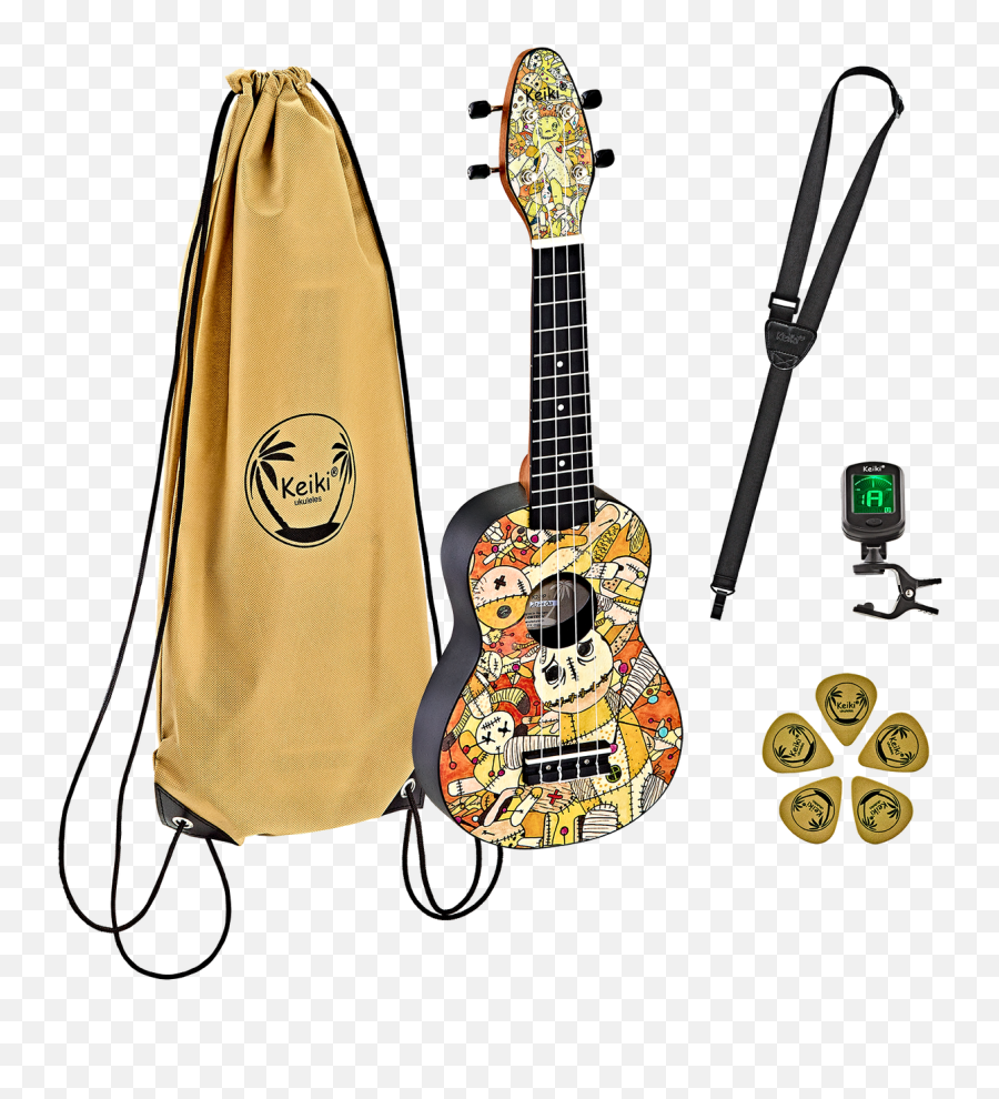 Ortega Keiki Ukulele Set Voodoo Puppet Emoji,Putting Up Your Ukes Emoticon