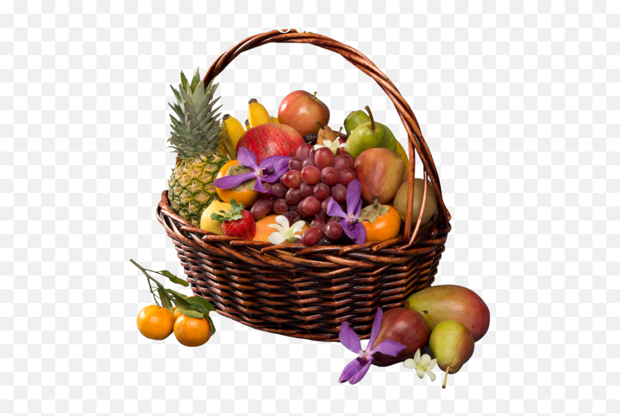 Large Fruit Basket Organic Options Available Emoji,Shopping Cart Flower Emojis