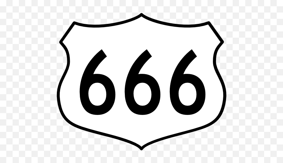 Highway 666 Sign Sticker Emoji,Highway Emoji