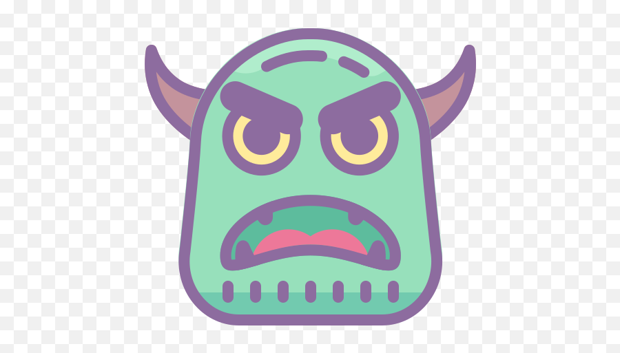 Monster Face Icon In Cute Color Style Emoji,Monster Emoji Png