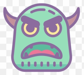 Monster Face Icon In Cute Color Style Emoji,Monster Emoji Png