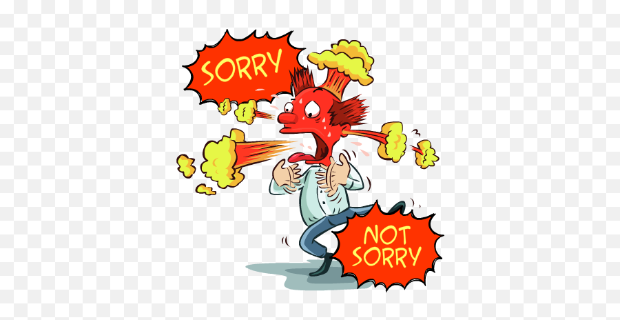Sorry Not Sorry - Person Eating Spicy Food Cartoon Emoji,Sorry Not Sorry Emoji
