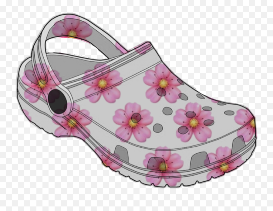 Shoe Flower Emoji Croquettes Sticker - Gardening Shoes,Shoes Emoji