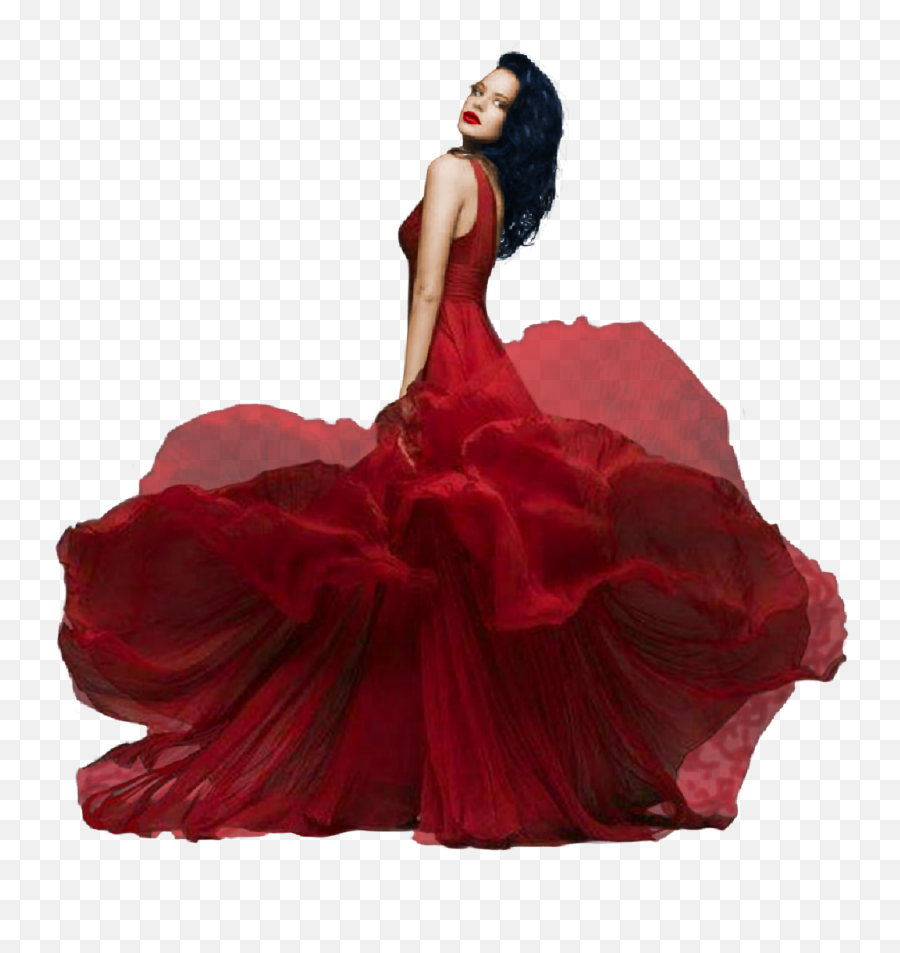 Dress Gown Ballgown Red Sticker - Girl With Gown Png Emoji,Emoji Gown