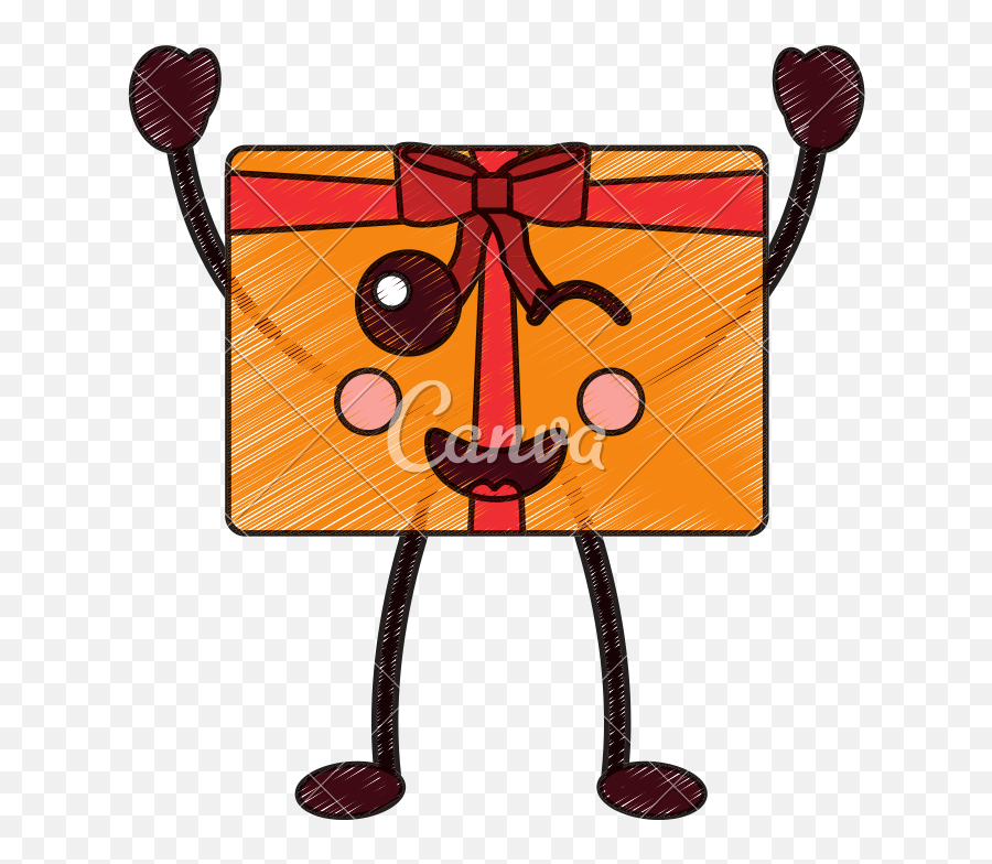 Gift Box Happy Wink Emoji Icon Image - Happy,Gift Emoji