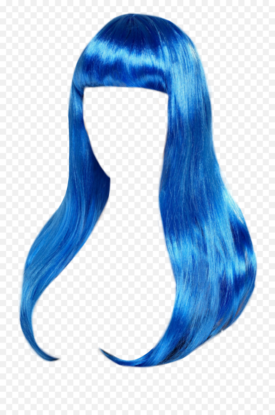 Blue Hair Wig Longhair - Blue Wig Transparent Emoji,Blue Hair Emoji