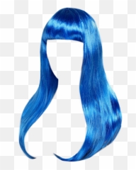 Blue Hair Wig Longhair - Blue Wig Transparent Emoji,Blue Hair Emoji