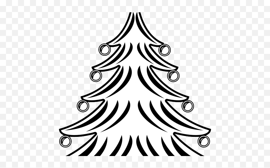 Fir Tree Clipart Bare - Christmas Symbols Images Black And Clip Art Merry Christmas Tree Emoji,Christmas Emoticons For Fb