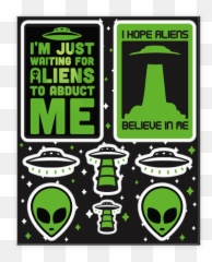Alien Stickers Sticker And Decal Sheets Lookhuman - Alien Sticker Sheet Emoji,Ouija Board Emoji