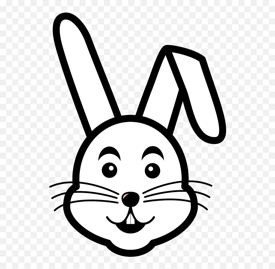 Cartoon Rabbit Face Clipart - Happy Easter T Shirt Png Cartoon Rabbit Clipart Black And White Emoji,Rabbit Emojis