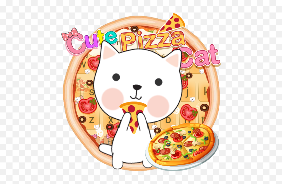 Cute Pizza Cat Keyboard Theme U2013 Apps Bei Google Play - Happy Emoji,Kitty Emoticon Text