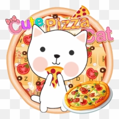 Cute Pizza Cat Keyboard Theme U2013 Apps Bei Google Play - Happy Emoji,Kitty Emoticon Text