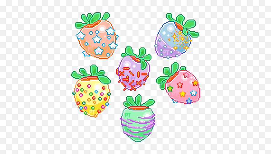 I Draw Pixel Stuff Pixel Art Food Pixel Art Kawaii Art - Cute Pixel Strawberry Png Emoji,Jake Paul Made Of Emojis