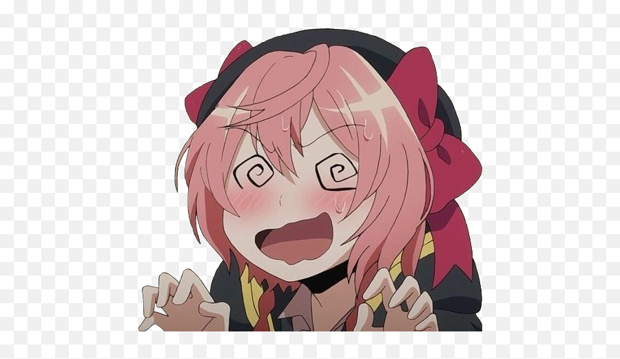 Anime Animegirl Sticker - Flustered Anime Girl Meme Emoji,Emoticon Meme Transparent Anime Blushing