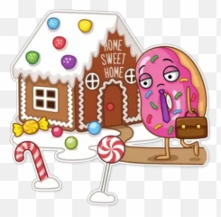 Donut And Coffee Sticker Für Whatsapp - Cake Decorating Supply Emoji,Emoticon Huevos Groseria