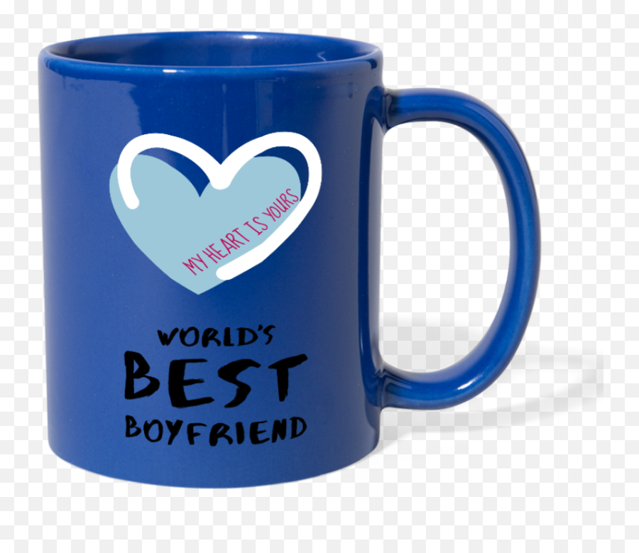 Worlds Best Boyfriend Blue Coffee Mug 11oz - Best Boyfriend Gift Serveware Emoji,Emojis Valentine's Day Moving