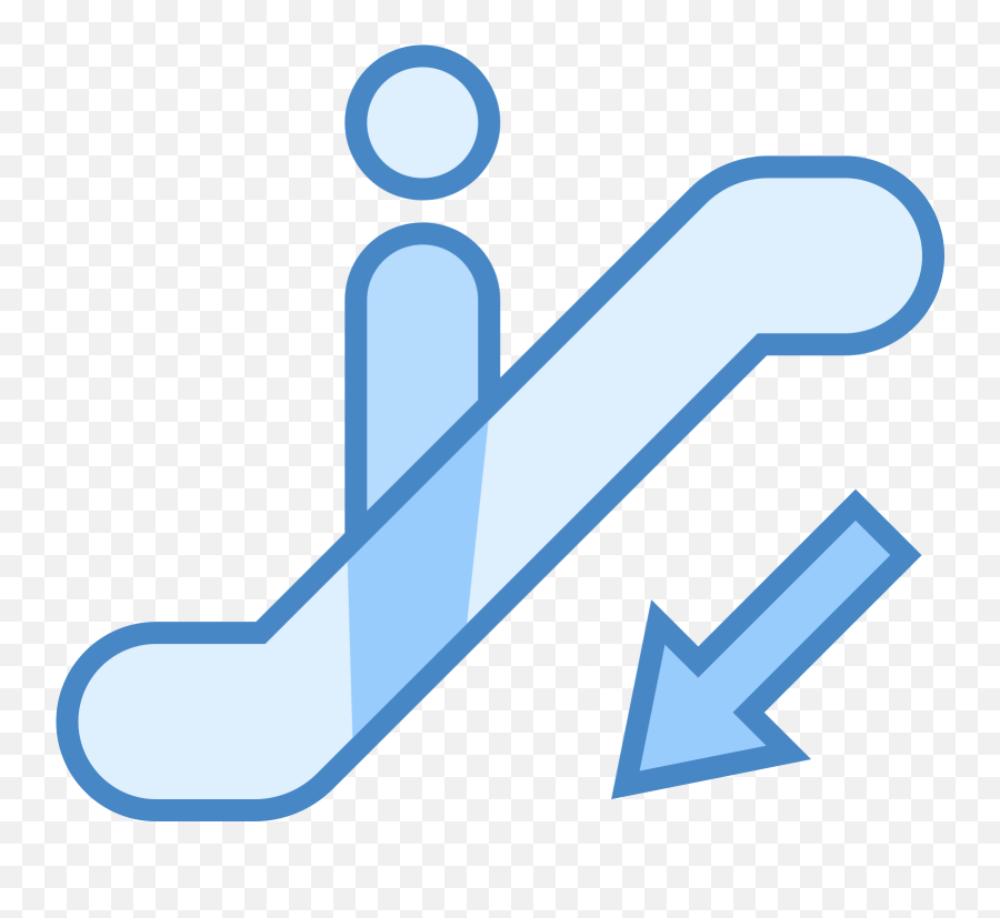 Download Hd Escalator Down Icon - Escalator Up Icon Free Icons Down Escalator Emoji,Down Syndrome Emoji
