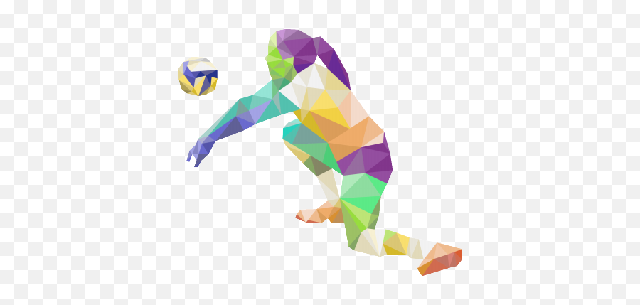 Download Hd Volleyball - Female Volleyball On Fire Clipart Colored Sports Vector Png Emoji,Volleyball Pictures Emoji