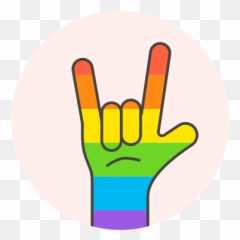 Flag Hand Lgbtq Rock Free Icon Of - Lgbt Emoji,Facebook Emoticons Rock Fist