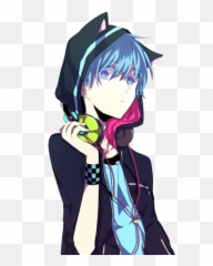 Cute Vampire Guys Anime Wallpapers - Anime Boy With Headphones Emoji,Anime Style Guy Shy Emotion