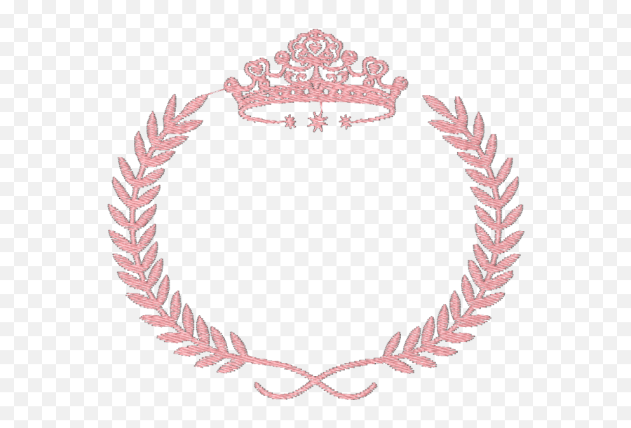 Matriz De Bordado Moldura Rosa Com Coroa - Laurel Wreath Svg Emoji,Coroas De Folres Para Velorio Em Emoji