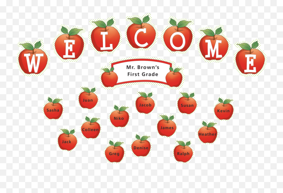 Welcome Apple Mini Bulletin Board Mysite - Welcome For Classroom Board Emoji,Fruit Of The Spirit Emojis