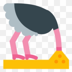 Ostrich Head In Sand Emoji - Common Ostrich,Ostrich In Sand Emoticons