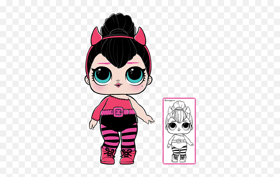 Download Lol Surprise Doll Coloring Pages Page 9 Color Your - Lol Doll Spice Emoji,Cartoon Emojis Coloring Pages