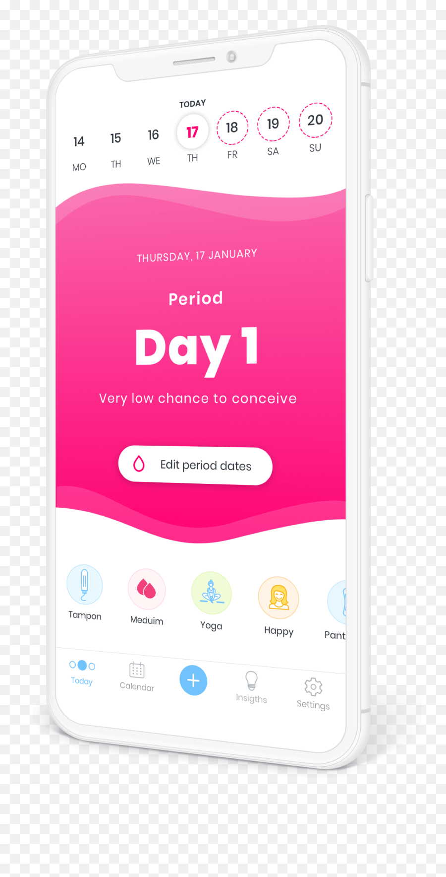 Mia Fem Period And Ovulation Tracker - Smartphone Emoji,Menstrual Cycle Emotions
