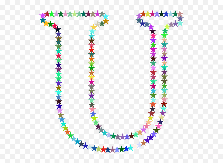 U Stars Free Svg - Letter U Icon Rainbow Invisible Background Emoji,Raibow Stars Emoticon