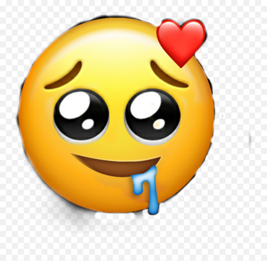 Emoji Black Cute Heart Süß Sticker By Spacemoon1313,Happy Emoticon In Black