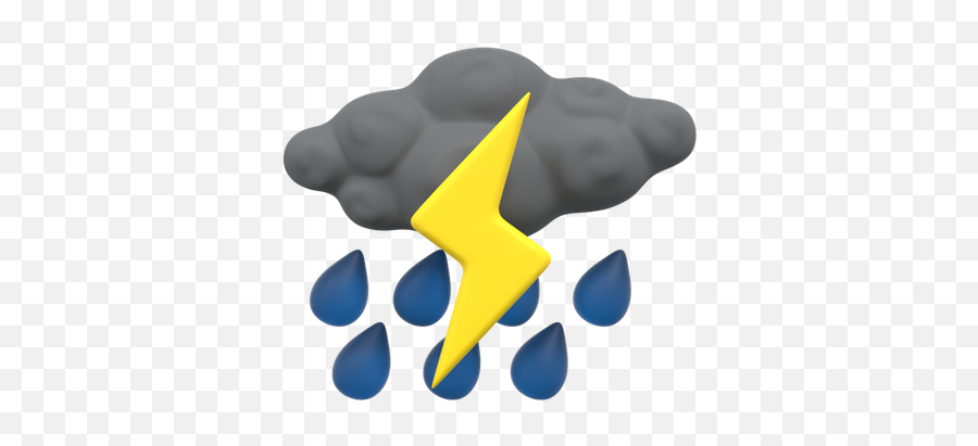 Cloud Thunderstorm 3d Illustrations Designs Images Vectors Emoji,Thunder Emoji