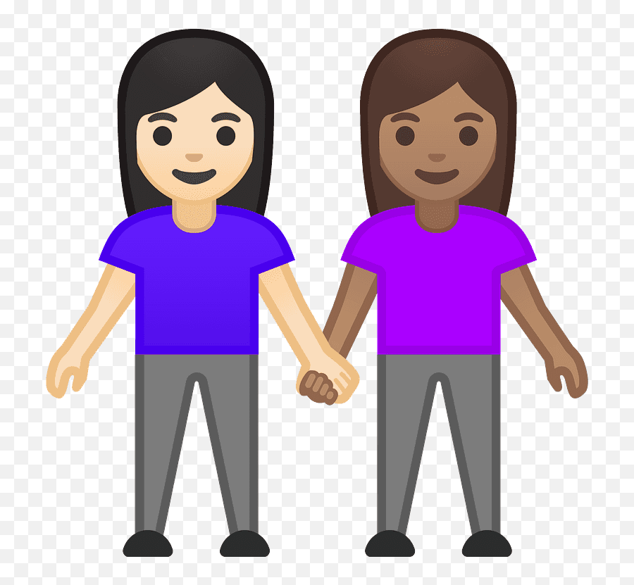 Women Holding Hands Emoji Clipart Free Download Transparent,Emoji Family Skin Tone