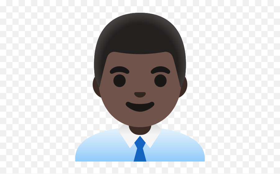 U200d Man Office Worker Dark Skin Tone Emoji - Happy,Director Emoji