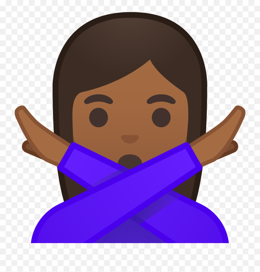 Woman Gesturing No Medium Dark Skin - Que Significa Emoji,Black Girl Emoji
