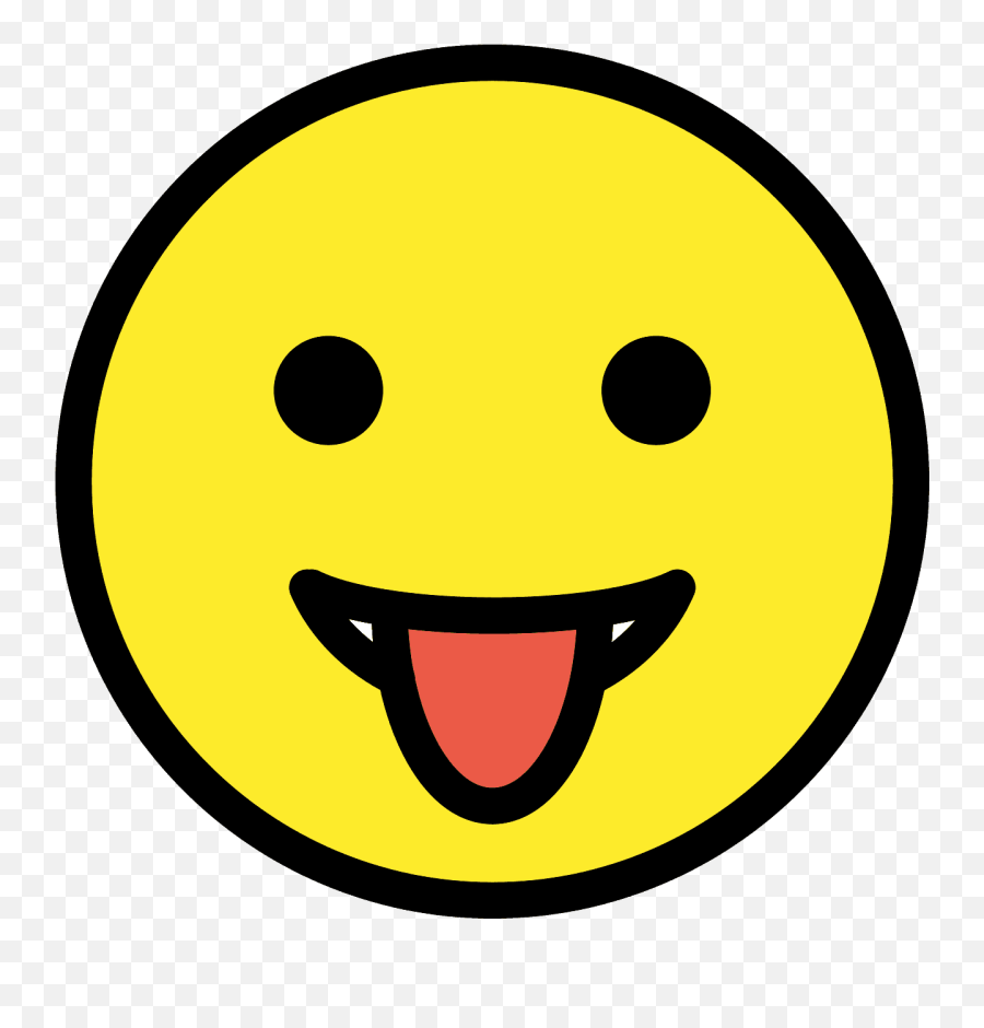 Face With Tongue Emoji Clipart - Smiley,Smiley Face With Tongue Emoji