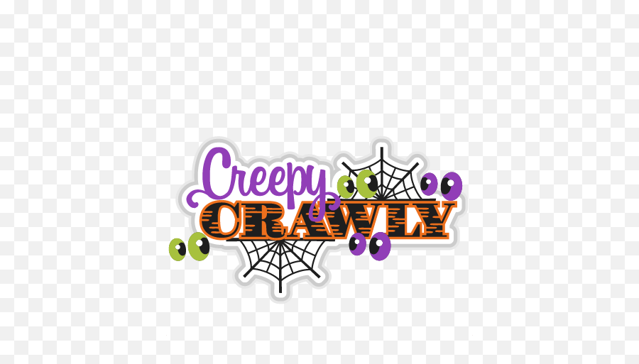 Download Creepy Crawly Svg Scrapbook - Creepy Crawlies Word Art Emoji,Emoticon Scrapbook