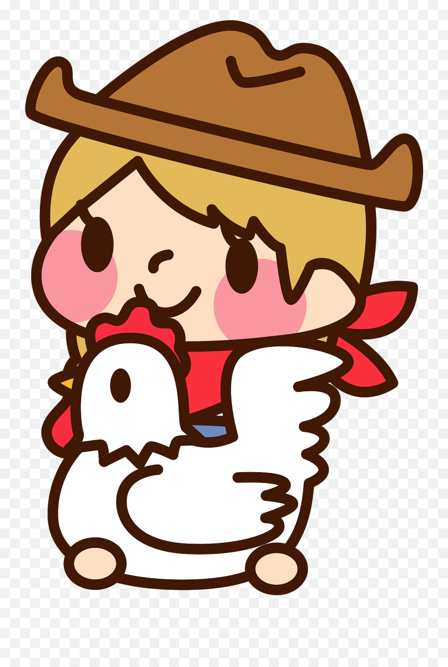 Cowgirl With Chicken Clipart - Clip Art Emoji,Cowgirl Emoji