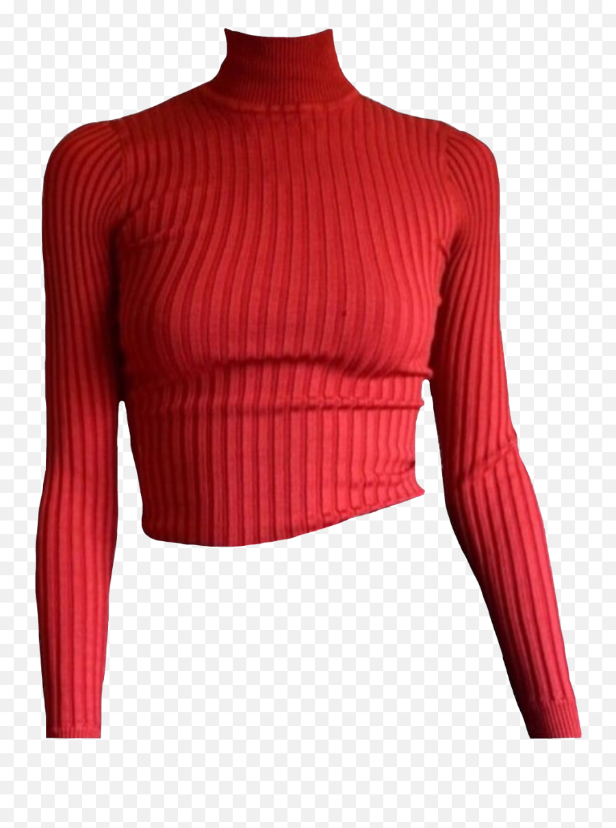 Turtleneck Red Shirt Shirtsticker Sticker By Inactive - Red Top Aesthetic Crop Emoji,Cool Emoji Clothes