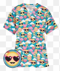 Uniformadvantage - Scrubs Emoji,Emoji Top And Skirt