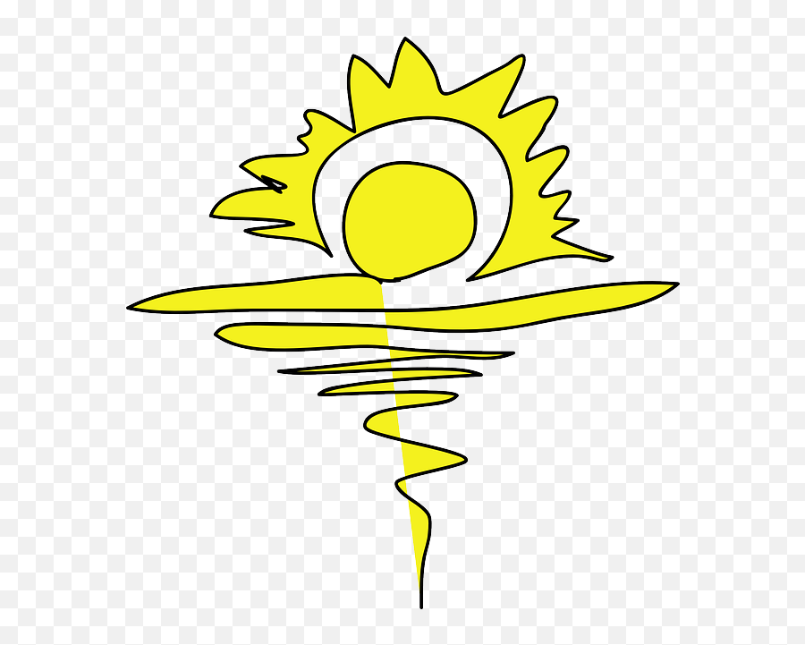 Free Water Yellow Drawing Beach Sun Cartoon Free - Alba Clipart Emoji,Kurdistan Emoji