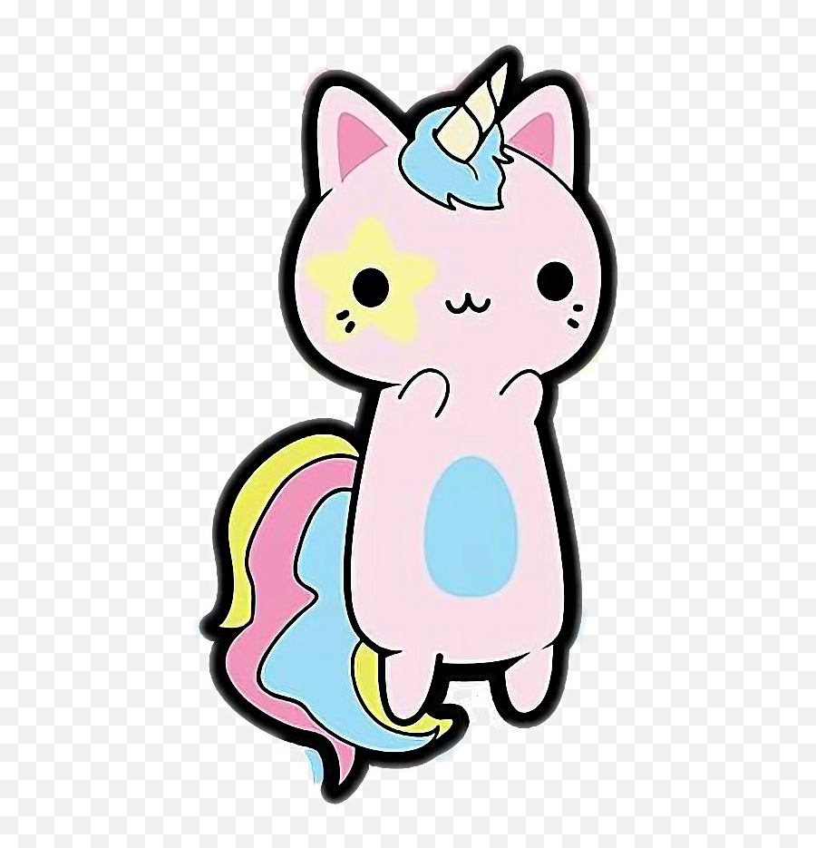 Unikitty Rainbow Kawaii Cat Sticker - Cat Unicorn Emoji,Crazy Cat Lady Emoji