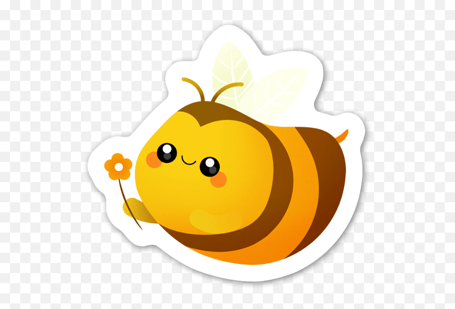 Die Cut Bee U2013 Stickerapp Shop - Happy Emoji,Bees Emoticon