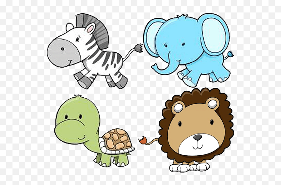 Clipart Birthday Invitations All Colors - Transparent Zoo Animal Cartoon Png Emoji,Rollerskating Emoji Party Invitations
