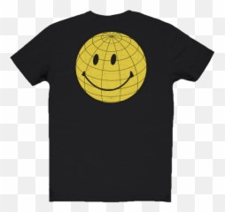 Acid Techno Smiley Noir - Playeras En Azul Rey Con Dorado Emoji,Flip Th Ebird Emoticon