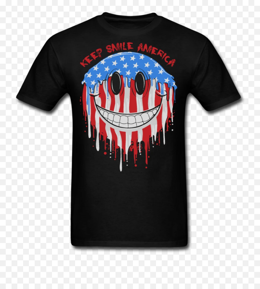 Details About Usa America Keep Smile Again Funny Smiley Tee Menu0027s T - Shirt Acab Shirts Emoji,Money Type Emoticon