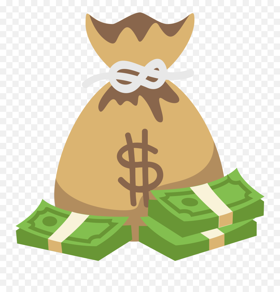 Money Bag - Cartoon Money Bag Png Emoji,Money Emoji
