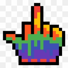 Rainbow Middle Finger Clipart - Vertical Emoji,Emoji Giving The Finger