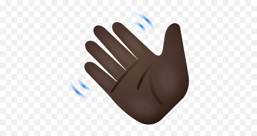 Waving Hand Dark Skin Tone Icono - Sign Language Emoji,Mano Levantada Emoticon