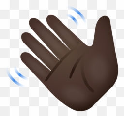 Waving Hand Dark Skin Tone Icono - Sign Language Emoji,Mano Levantada Emoticon